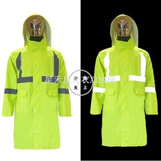 Keseluruhan Baju Hujan Reflektif Sanitasi Trafik